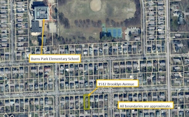 1512 Brooklyn Ave, Ann Arbor, MI 48104 - aerial view of property's location