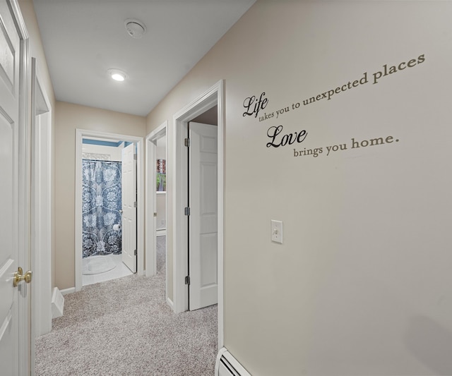 4841 Pear Way, Farwell, MI 48622 - corridor featuring carpet floors and baseboards