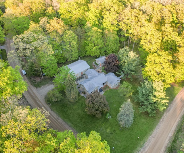 4841 Pear Way, Farwell, MI 48622 - drone / aerial view of a heavily wooded area