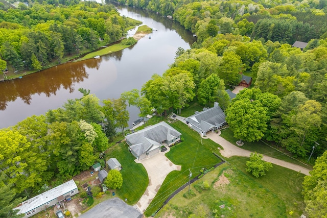 18685 Kreig Dr, Big Rapids, MI 49307 - bird's eye view of a nearby body of water and a forest