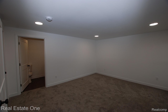12357 Raymond Dr, Clio, MI 48420 - empty room with carpet flooring, recessed lighting, a smoke detector, and baseboards