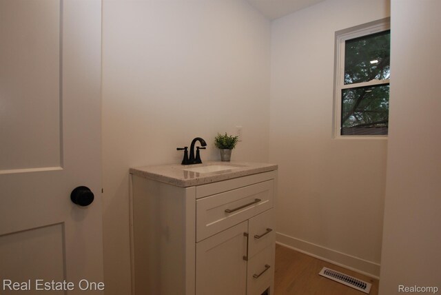 12357 Raymond Dr, Clio, MI 48420 - detailed view of baseboards, wood finished floors, and a sink