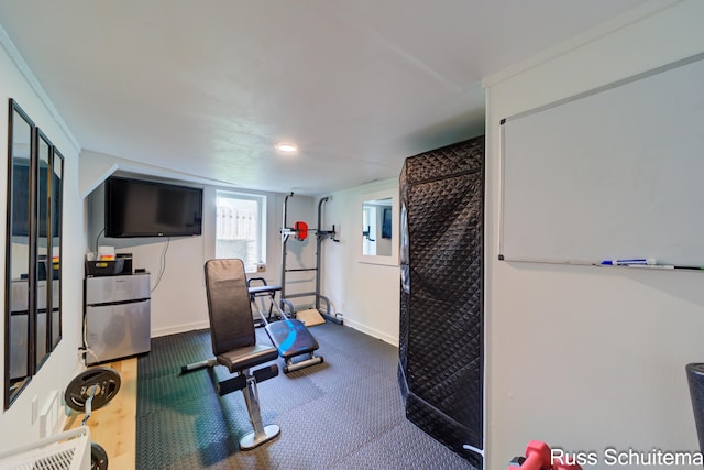 1227 Columbus Ave, Grand Haven, MI 49417 - workout area featuring baseboards and recessed lighting