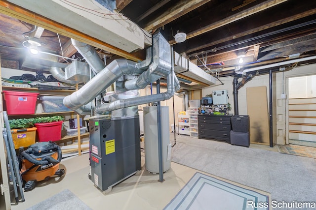 1227 Columbus Ave, Grand Haven, MI 49417 - unfinished below grade area with water heater
