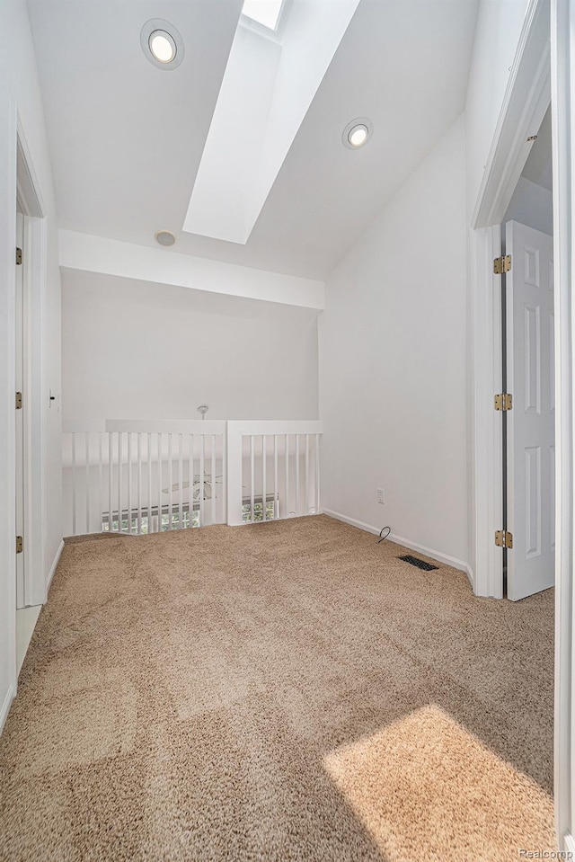 170 Allenhurst Ave, Royal Oak, MI 48067 - unfurnished room featuring a skylight, carpet floors, recessed lighting, and baseboards