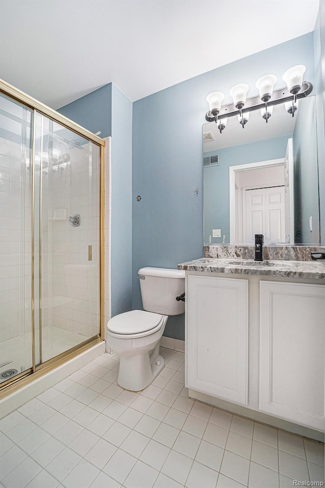170 Allenhurst Ave, Royal Oak, MI 48067 - full bath with tile patterned flooring, vanity, toilet, and a shower stall