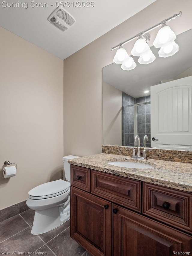 20971 Pomino Dr, Northville, MI 48167 - bathroom featuring toilet, vanity, and tiled shower