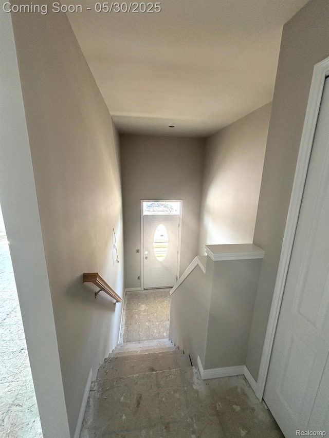 120 Whispering Pines Dr, Fenton, MI 48430 - stairway with baseboards