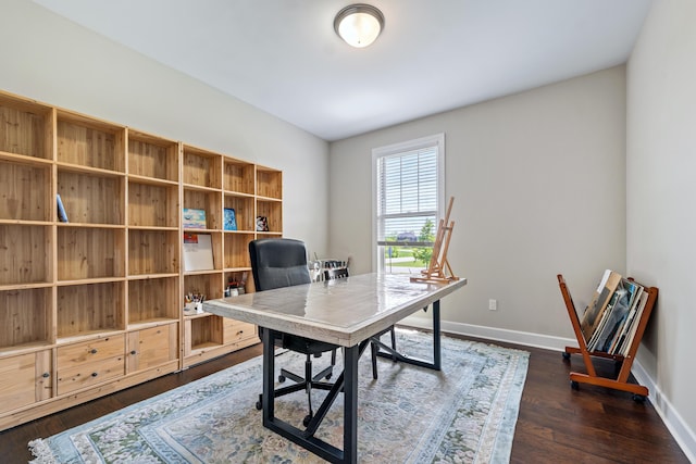 2349 Westbrooke Ct, Ann Arbor, MI 48105 - home office with baseboards and wood finished floors