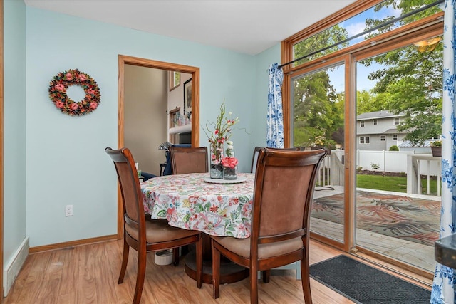 6767 Knollview Dr, Hudsonville, MI 49426 - dining area featuring light wood-type flooring and baseboards