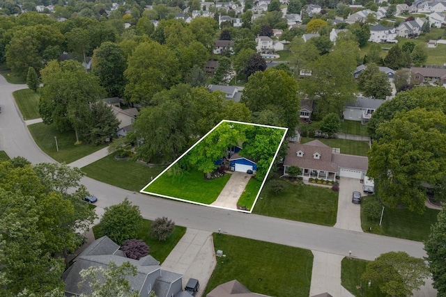 6767 Knollview Dr, Hudsonville, MI 49426 - aerial view of residential area with property parcel outlined