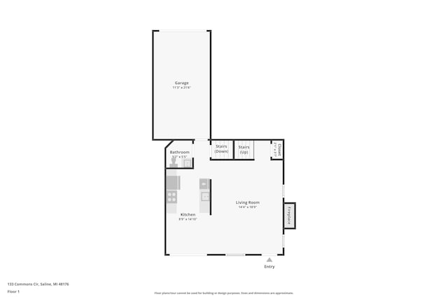 133 Commons Cir, Saline, MI 48176 - room layout