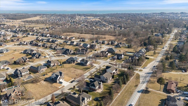 35704 Addison Dr, New Baltimore, MI 48047 - aerial overview of property's location with nearby suburban area