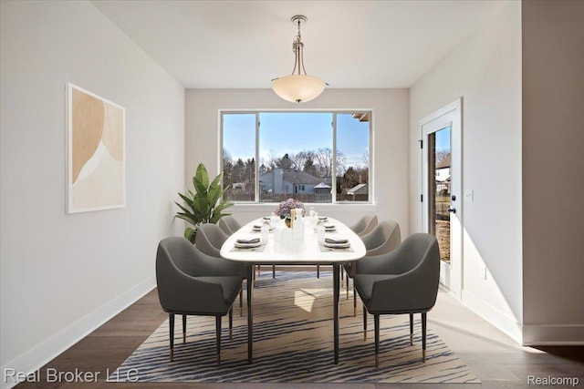 35704 Addison Dr, New Baltimore, MI 48047 - dining space featuring baseboards and wood finished floors
