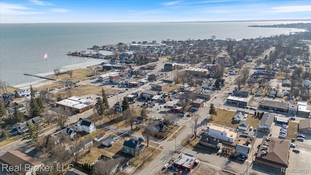 35704 Addison Dr, New Baltimore, MI 48047 - aerial overview of property's location with a nearby body of water