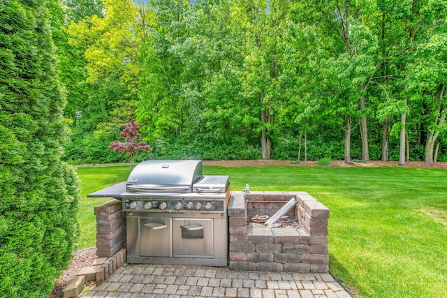 482 Torrington Dr W, Canton, MI 48188 - view of patio featuring a view of trees