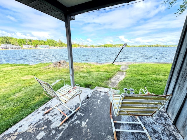 10920 Dwight St, Chippewa Lake, MI 49320 - view of patio featuring a water view