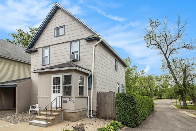 702 Portage Ct, Kalamazoo, MI 49001 - view of front of home with entry steps and cooling unit