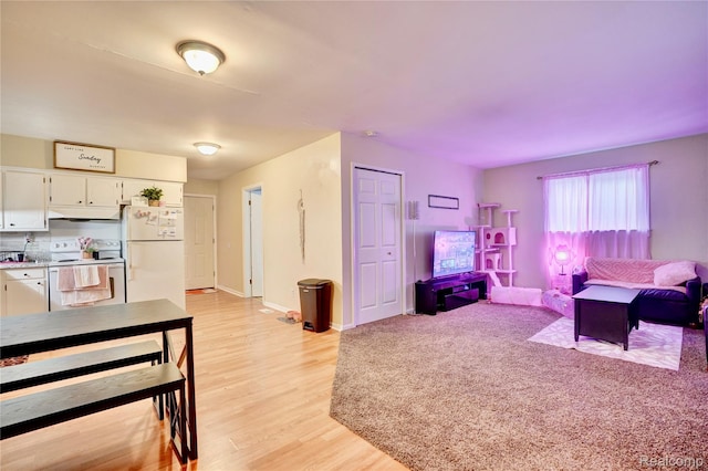 2243 Noble Ave, Flint, MI 48532 - living room with light wood-style floors and baseboards