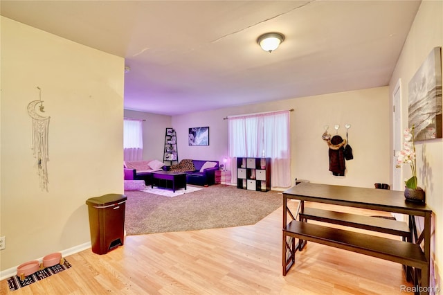 2243 Noble Ave, Flint, MI 48532 - living room featuring light wood-type flooring and baseboards