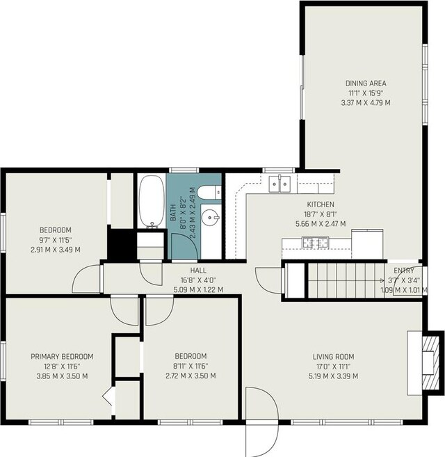 2013 Cumberland St, Kalamazoo, MI 49006 - home floor plan