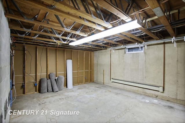 4769 S Fordney Rd, Hemlock, MI 48626 - below grade area with a baseboard radiator