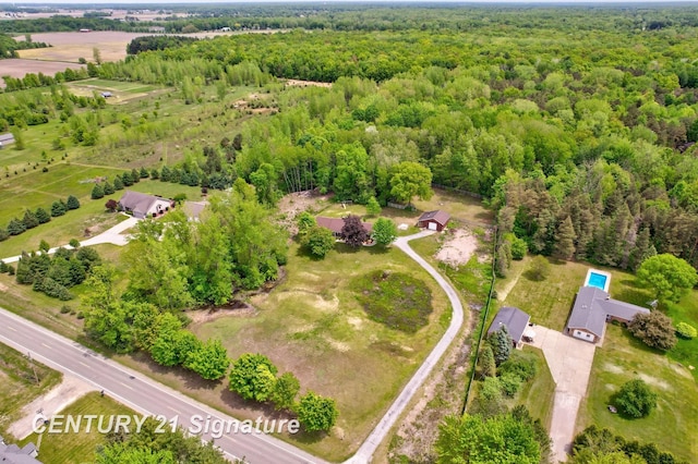 4769 S Fordney Rd, Hemlock, MI 48626 - drone / aerial view of a forest