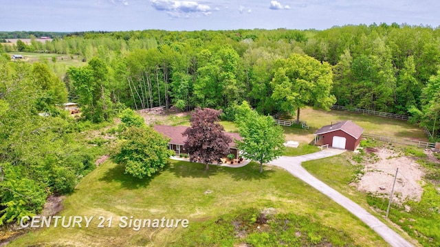 4769 S Fordney Rd, Hemlock, MI 48626 - view of subject property with a forest
