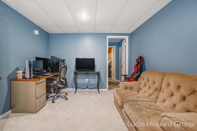 8535 Elkwood Dr SW, Byron Center, MI 49315 - carpeted office space with baseboards and a drop ceiling