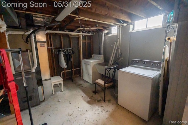 29974 Tamarack Dr, Flat Rock, MI 48134 - below grade area with washing machine and dryer