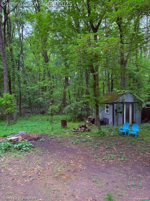 5844 Crandall Rd, Howell, MI 48855 - view of yard featuring a view of trees