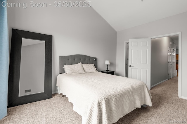 239 Jotham Ave, Auburn Hills, MI 48326 - carpeted bedroom featuring vaulted ceiling and baseboards