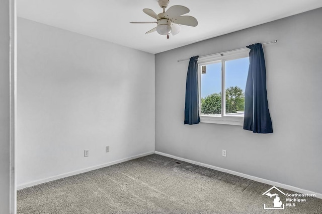 177 W Willis Rd, Saline, MI 48176 - unfurnished room with a ceiling fan, baseboards, and carpet