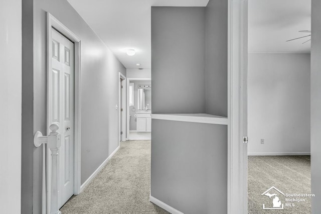 177 W Willis Rd, Saline, MI 48176 - hallway with carpet and baseboards
