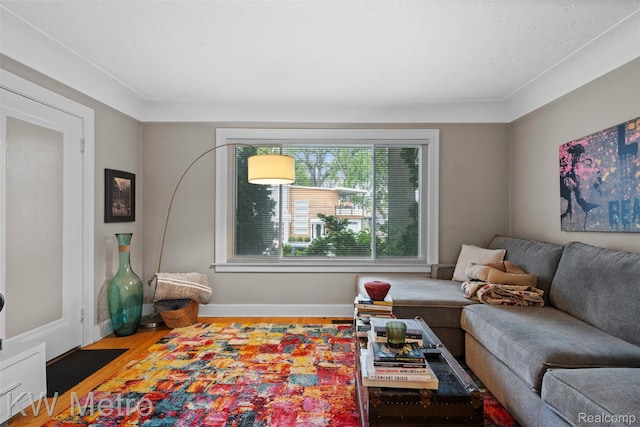 634 E Lewiston Ave, Ferndale, MI 48220 - living area with wood finished floors and baseboards