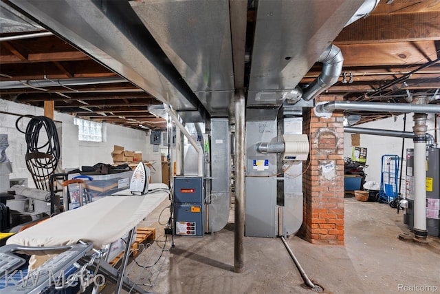 634 E Lewiston Ave, Ferndale, MI 48220 - below grade area featuring heating unit and water heater