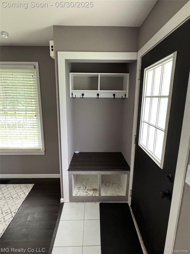 271 Inlet Ct, Novi, MI 48390 - mudroom with baseboards and wood finished floors
