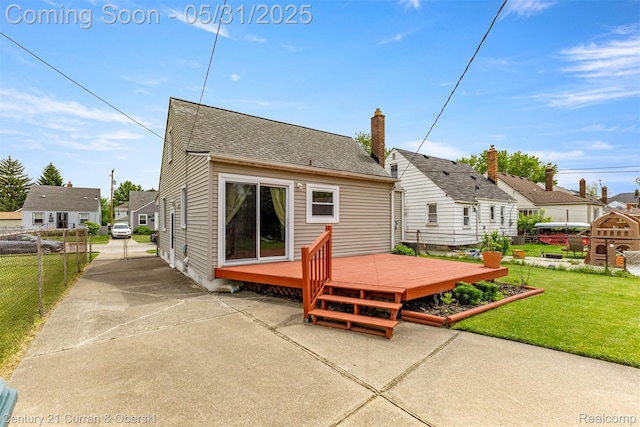 17621 Wood St, Melvindale, MI 48122 - rear view of property with a deck and a residential view