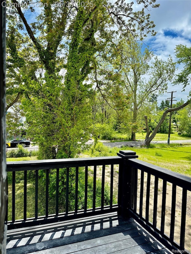 3648 Mack Ave, Hamtramck, MI 48207 - view of wooden deck