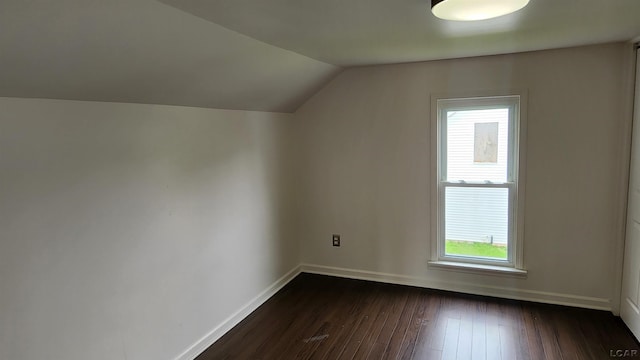 810 Division St, Adrian, MI 49221 - bonus room featuring dark wood-type flooring, lofted ceiling, and baseboards