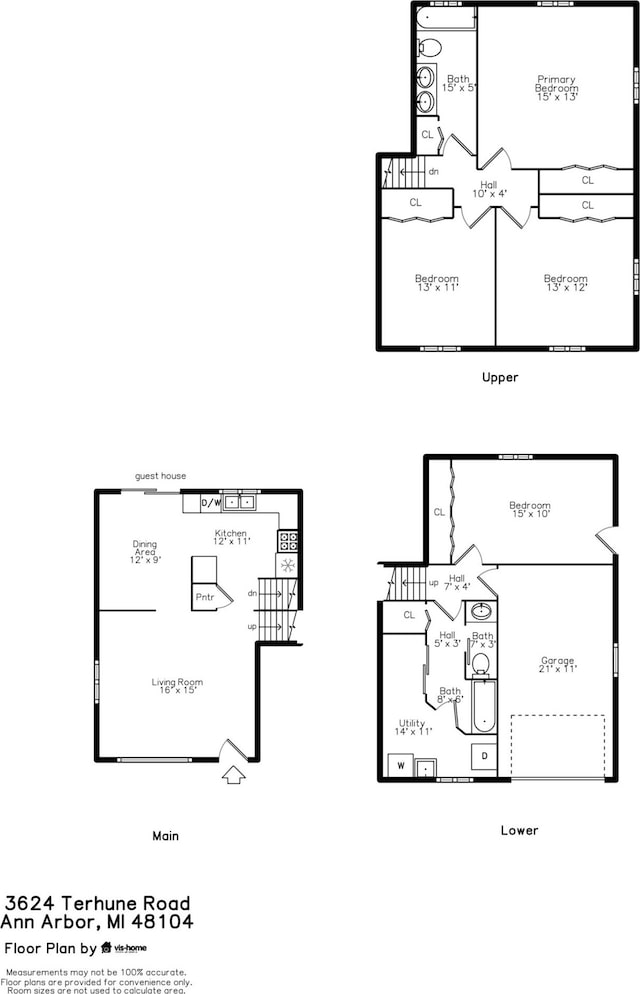 3624 Terhune Rd, Ann Arbor, MI 48104 - floor plan / room layout