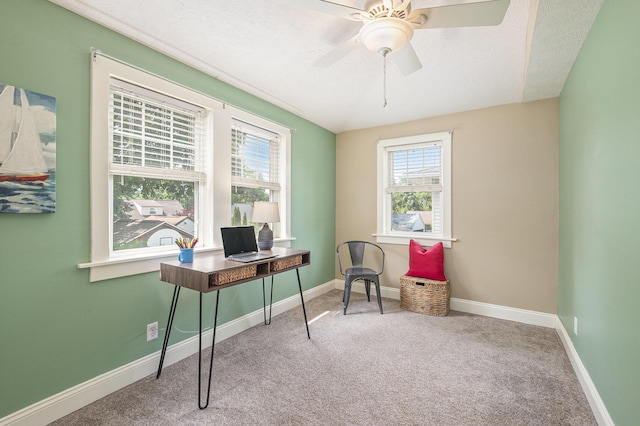 2323 Paris Ave SE, Grand Rapids, MI 49507 - carpeted office space with ceiling fan and baseboards