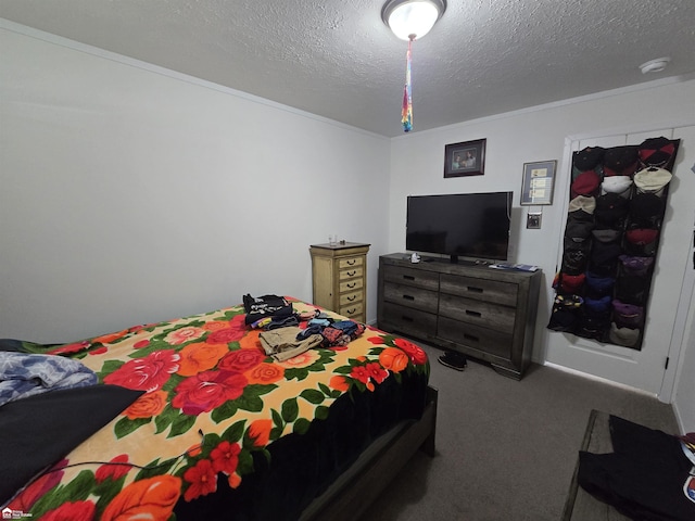 4101 S Sheridan Rd, Lennon, MI 48449 - carpeted bedroom with a textured ceiling