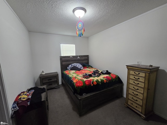 4101 S Sheridan Rd, Lennon, MI 48449 - carpeted bedroom with a textured ceiling and ornamental molding