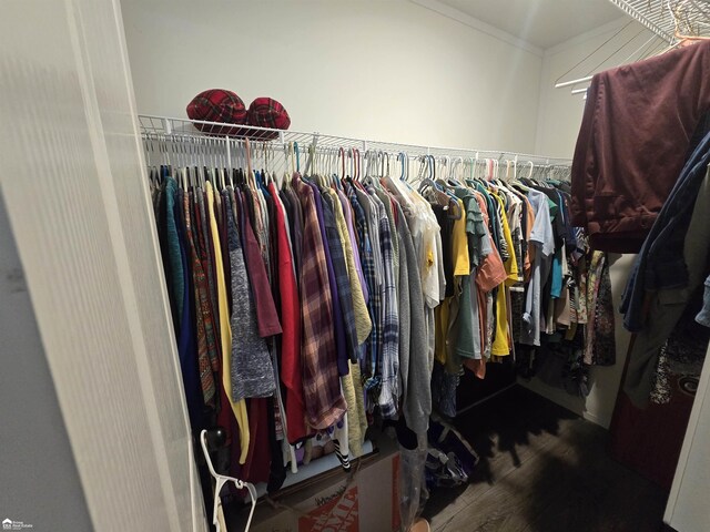 4101 S Sheridan Rd, Lennon, MI 48449 - walk in closet with wood finished floors
