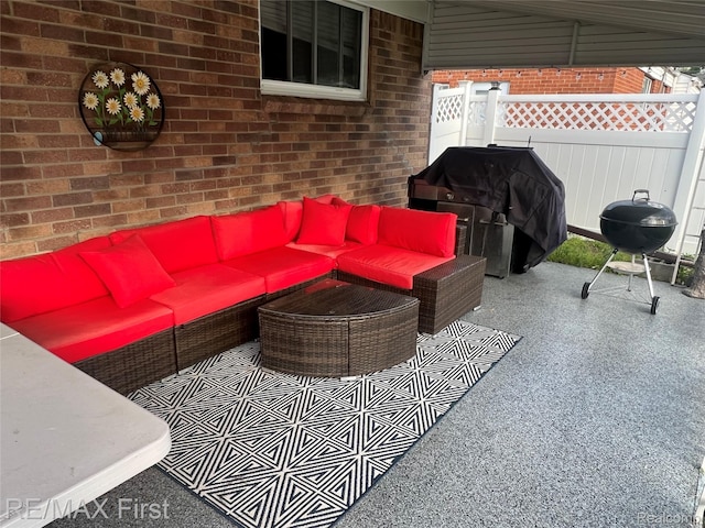 28447 Patricia Ave, Warren, MI 48092 - view of patio / terrace with area for grilling and an outdoor hangout area