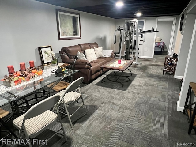 28447 Patricia Ave, Warren, MI 48092 - carpeted living area featuring baseboards