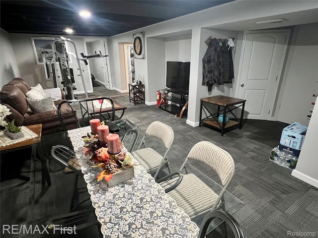 28447 Patricia Ave, Warren, MI 48092 - carpeted living area with baseboards and recessed lighting