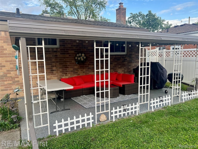 28447 Patricia Ave, Warren, MI 48092 - view of patio / terrace with an outdoor living space and a grill