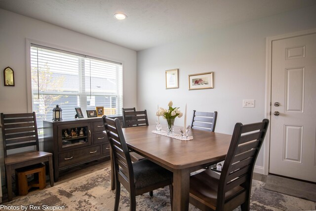 701 Knollcrest Ln, Fremont, MI 49412 - dining space with wood finished floors and recessed lighting